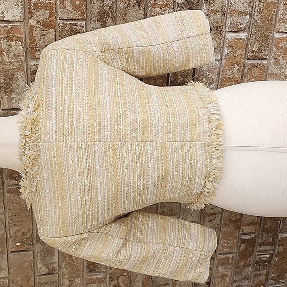 Lilly Pulitzer Women's Cropped Tweed Fringe Blazer - Picture 7 of 9